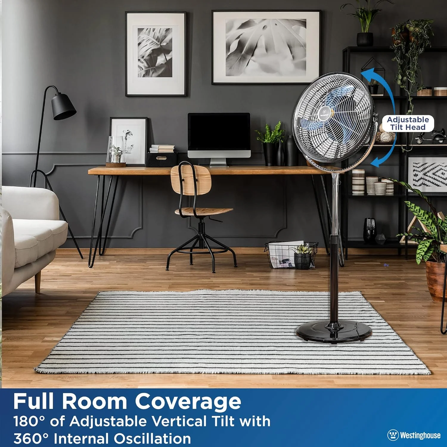 16" 2 in 1 Oscillating Stand + Table Fan - Image 5