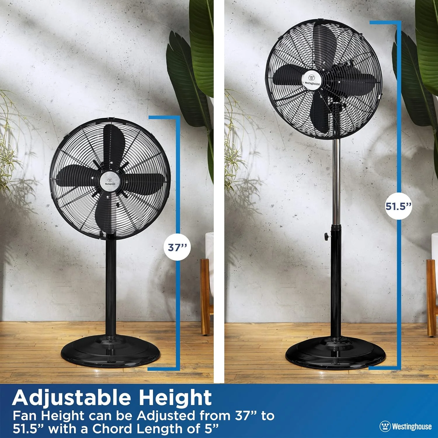 16" Vintage Metal Stand Fan, Black - Image 6