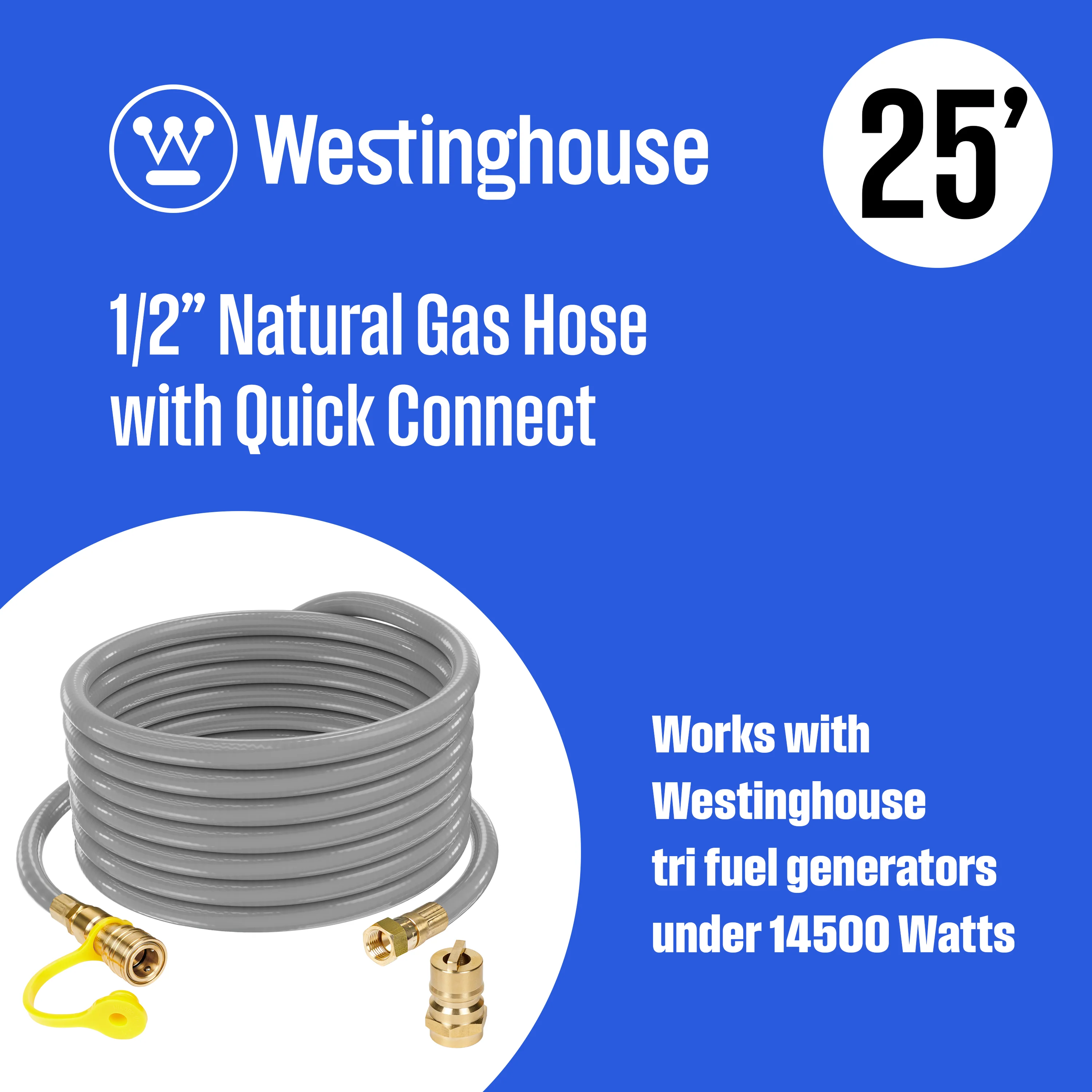 25' Natural Gas Hose: 1/2" Diameter - Image 2
