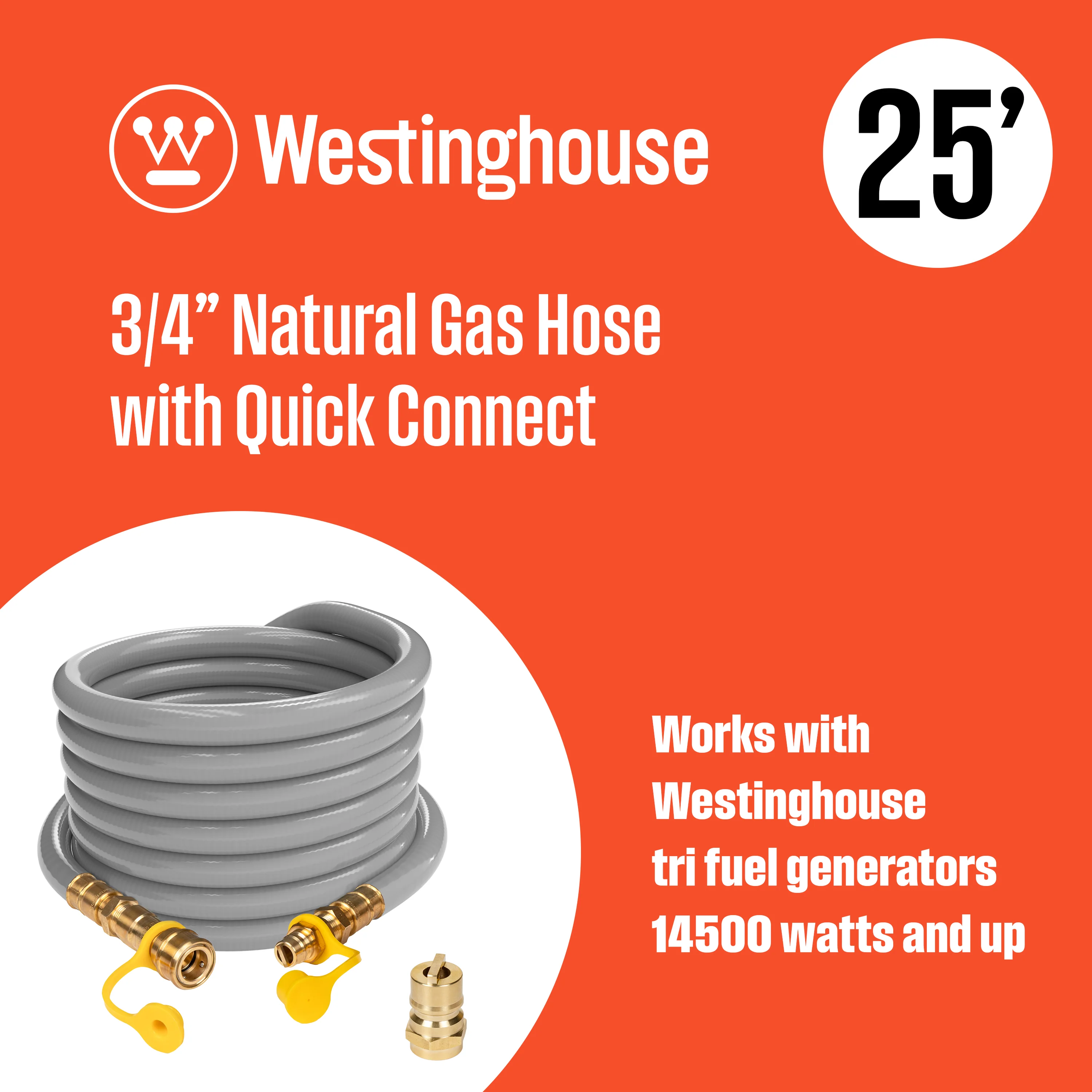 25' Natural Gas Hose: 3/4" Diameter - Image 2