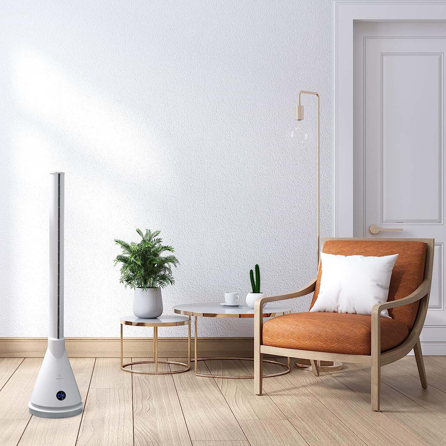 40" 2 In 1 Digital Bladeless Fan + Heater, White - Image 9