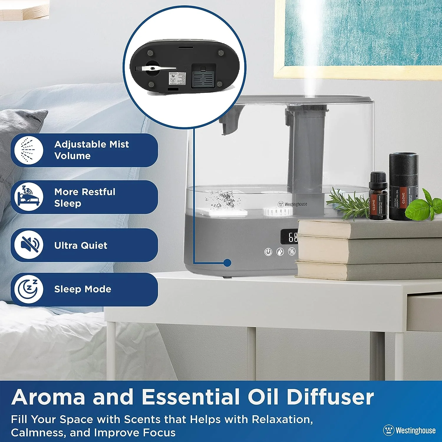 Antimicrobial Air Sterilization Humidifier, Charcoal - Image 5