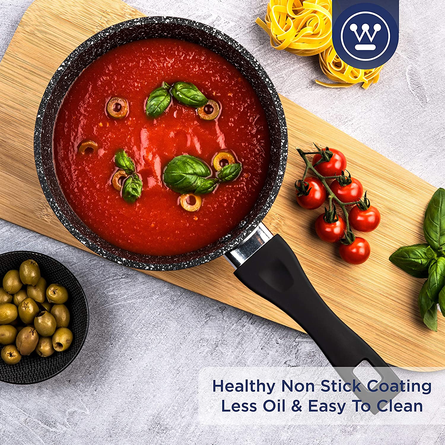 Black marble sauce pan (7") - Image 7