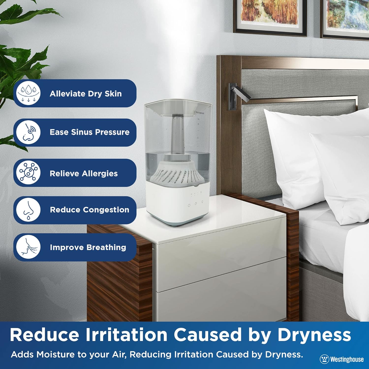 Clear Cool Mist Ultrasonic Humidifier 4.5L Top Fill - Image 3