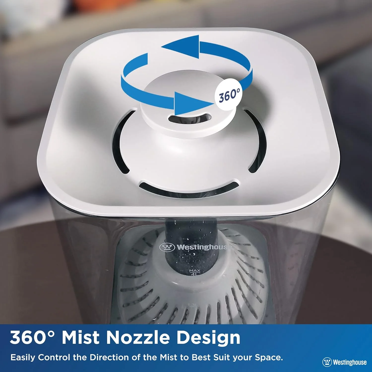 Clear Cool Mist Ultrasonic Humidifier 4.5L Top Fill - Image 6