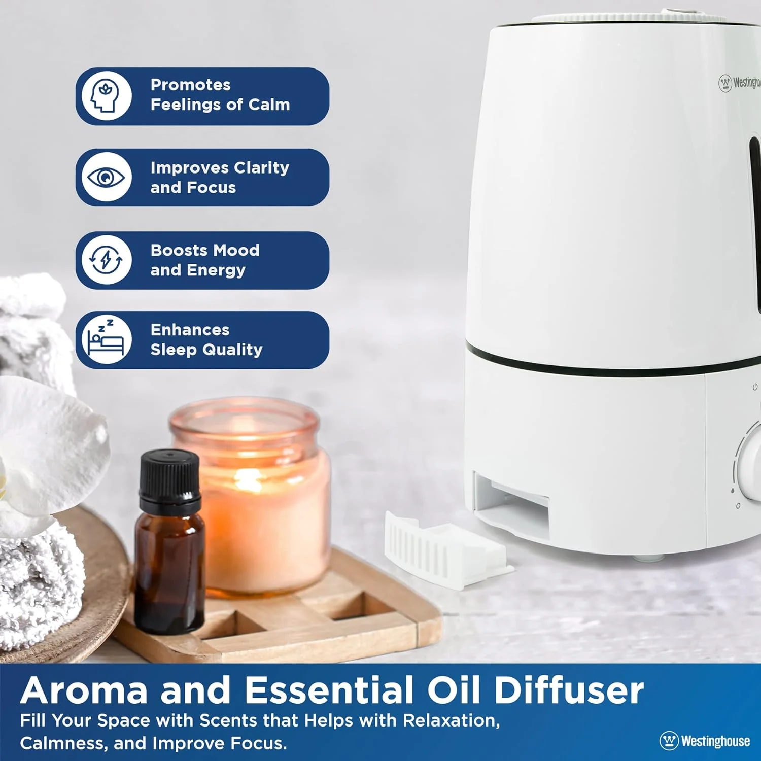 Cool Mist Ultrasonic Humidifier 3L Bottom Fill - Image 3