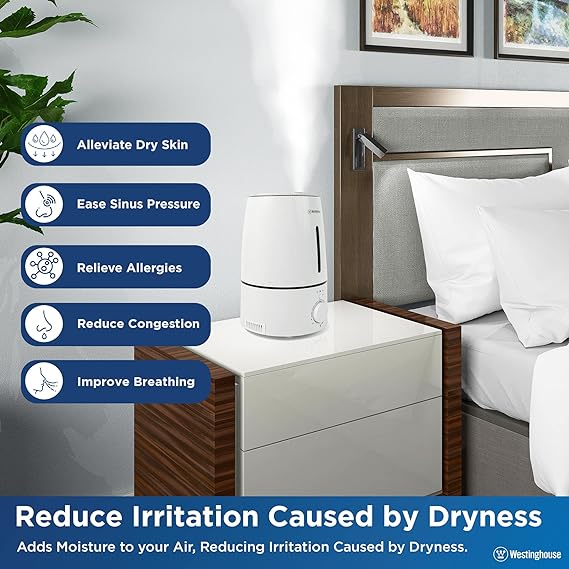 Cool Mist Ultrasonic Humidifier 3L Bottom Fill - Image 4