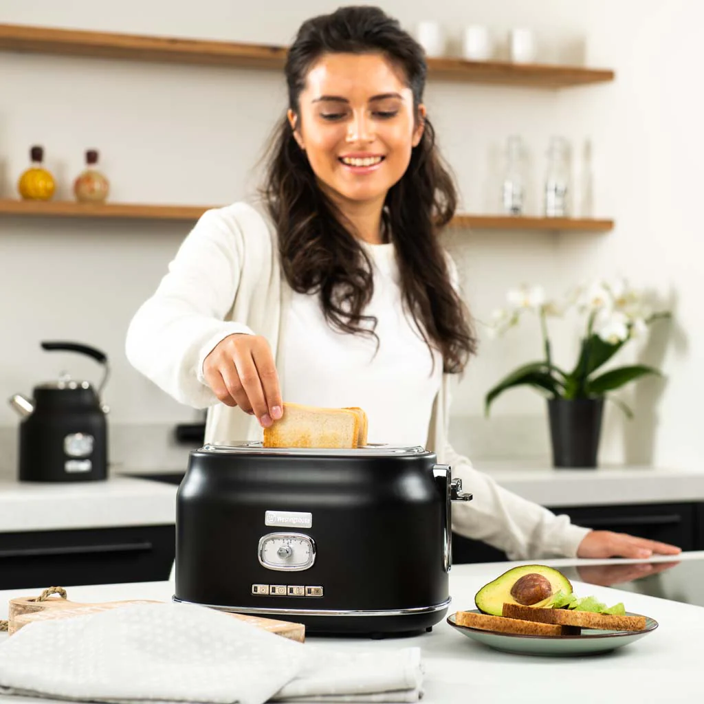 Retro Series 2 Slice Toaster - Black - Image 7