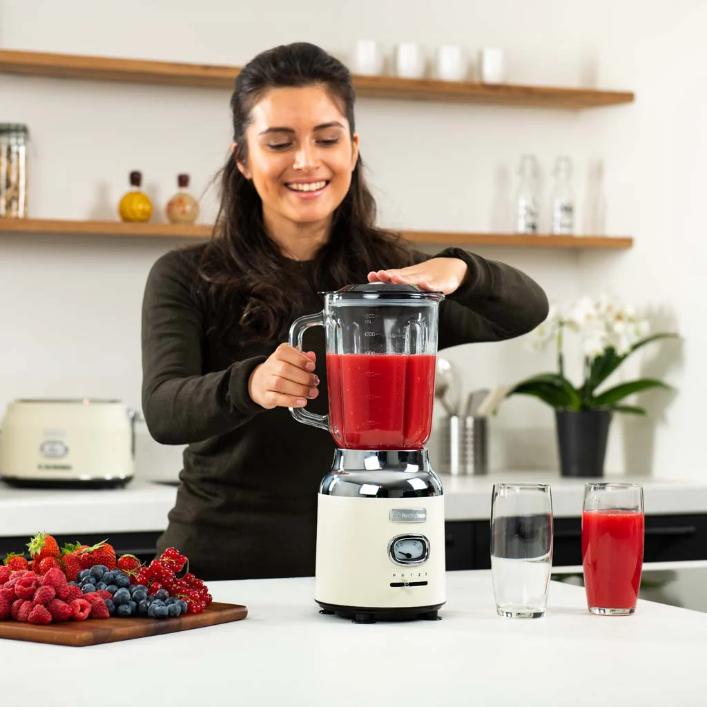 Retro Series Table Blender - White - Image 2
