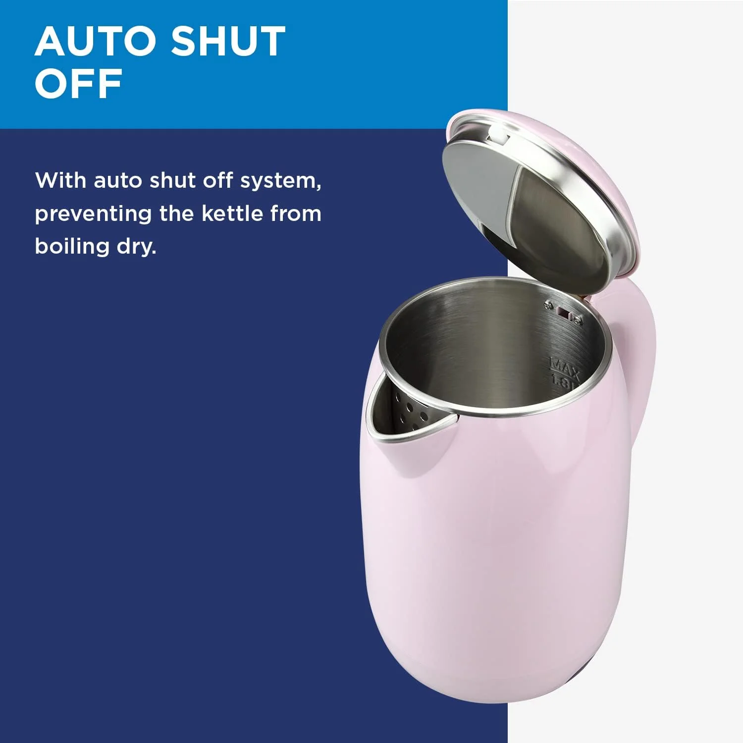 Electric Cordless Kettle - Pink - Image 5