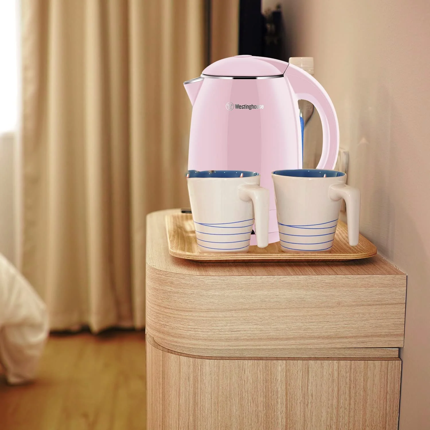 Electric Cordless Kettle - Pink - Image 8