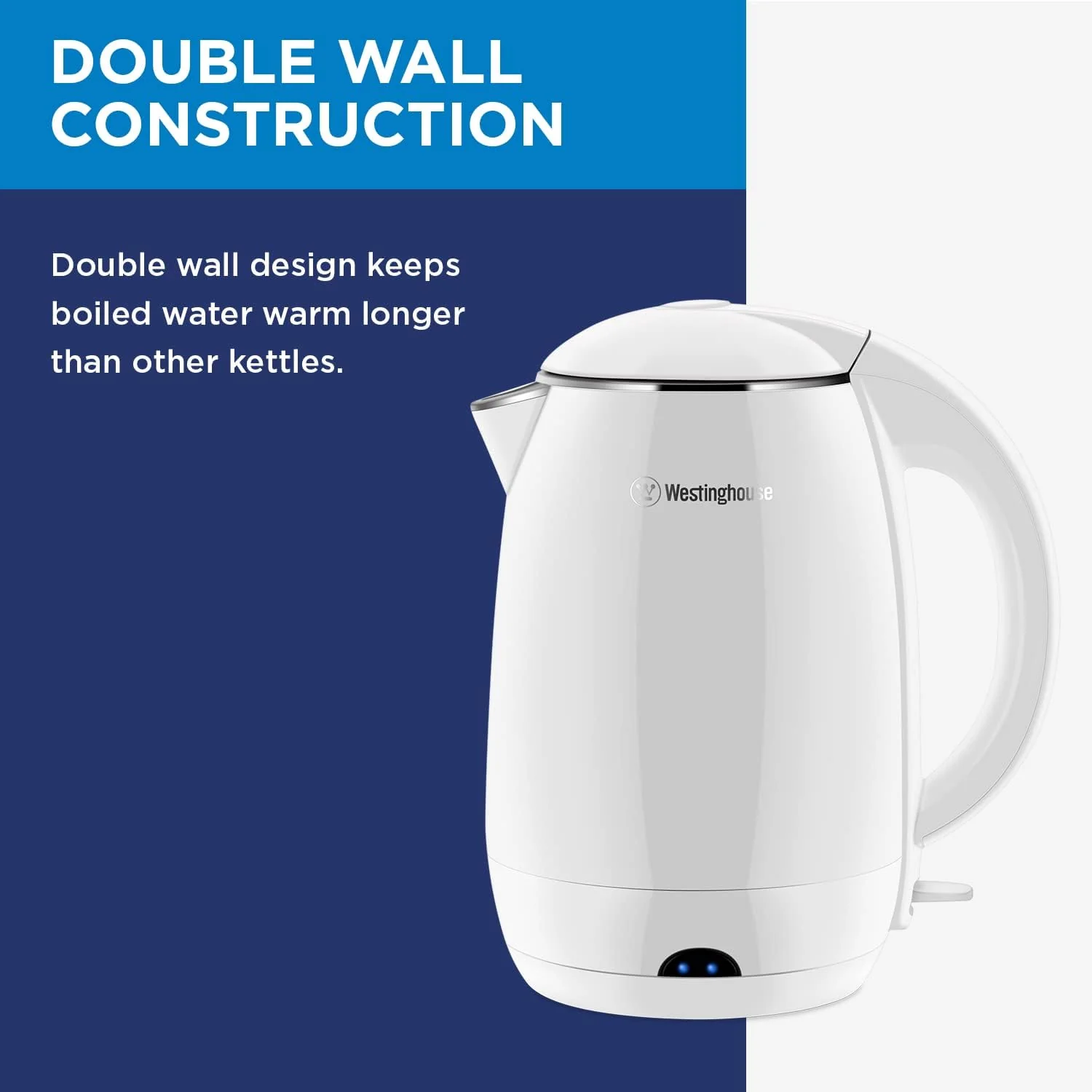 Electric Cordless Kettle - White - Image 4
