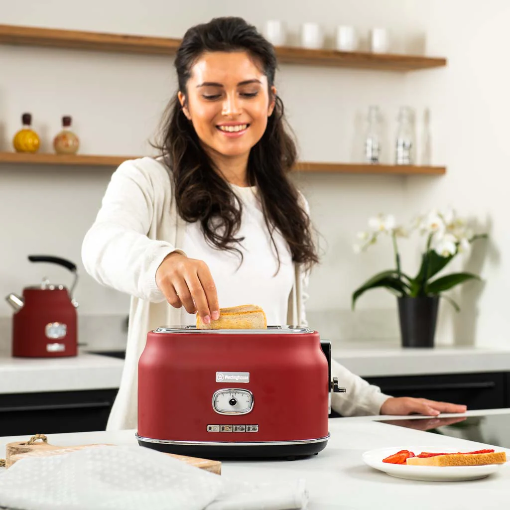 Retro Series 2 Slice Toaster - Red - Image 7