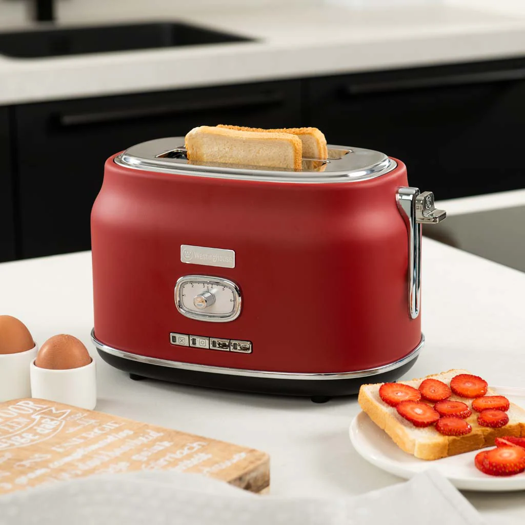 Retro Series 2 Slice Toaster - Red - Image 8