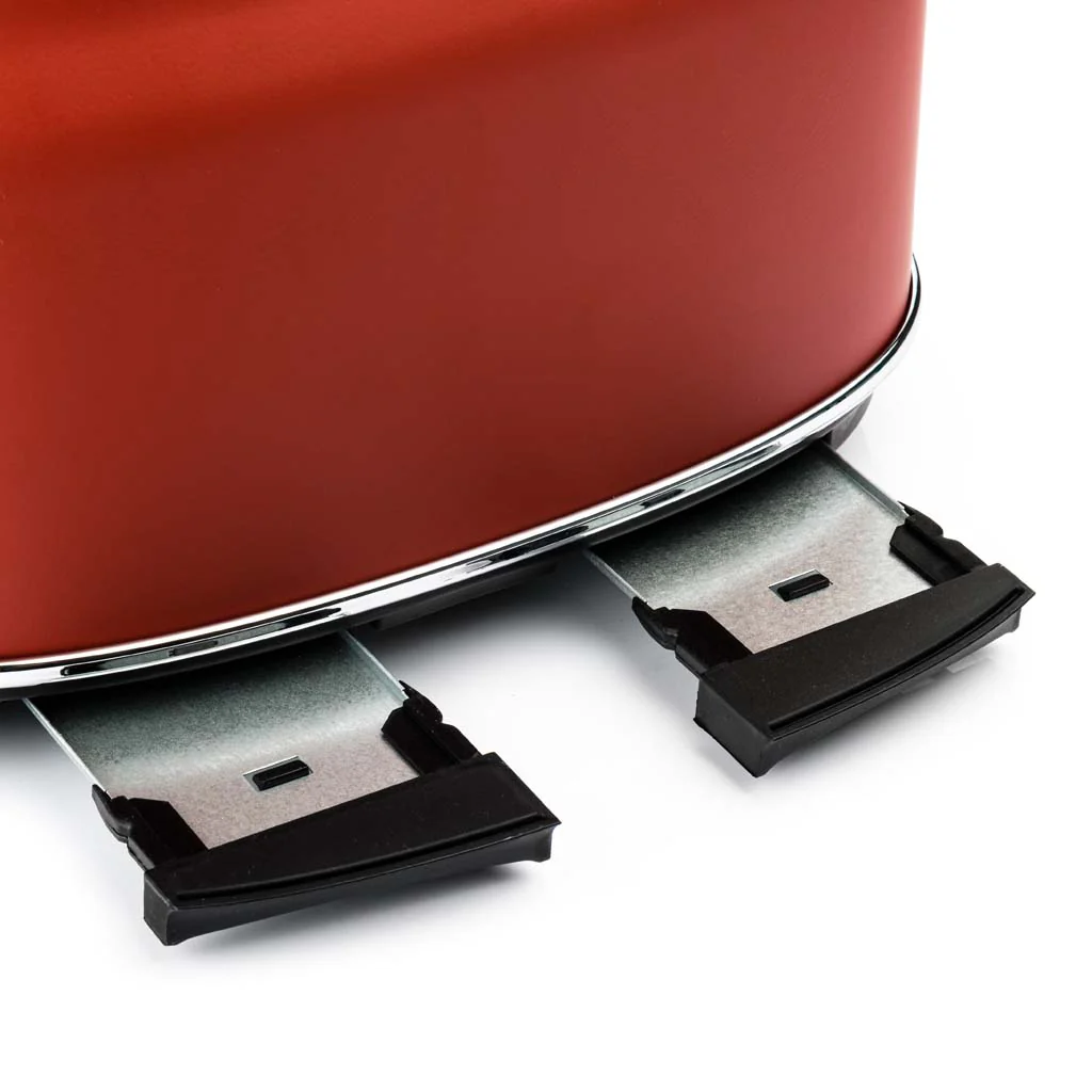 Retro Series 4 Slice Toaster - Red - Image 5