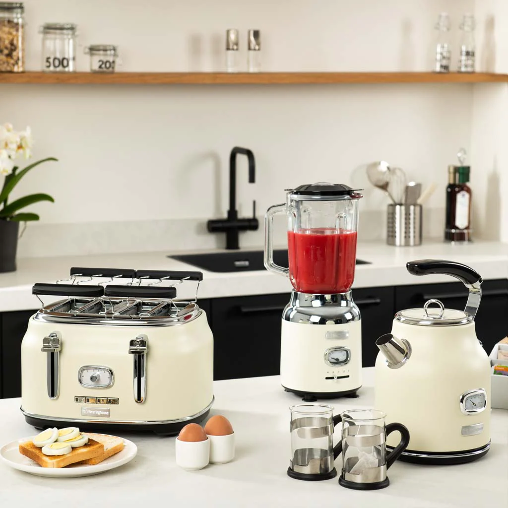 Retro Series 4 Slice Toaster - White - Image 6