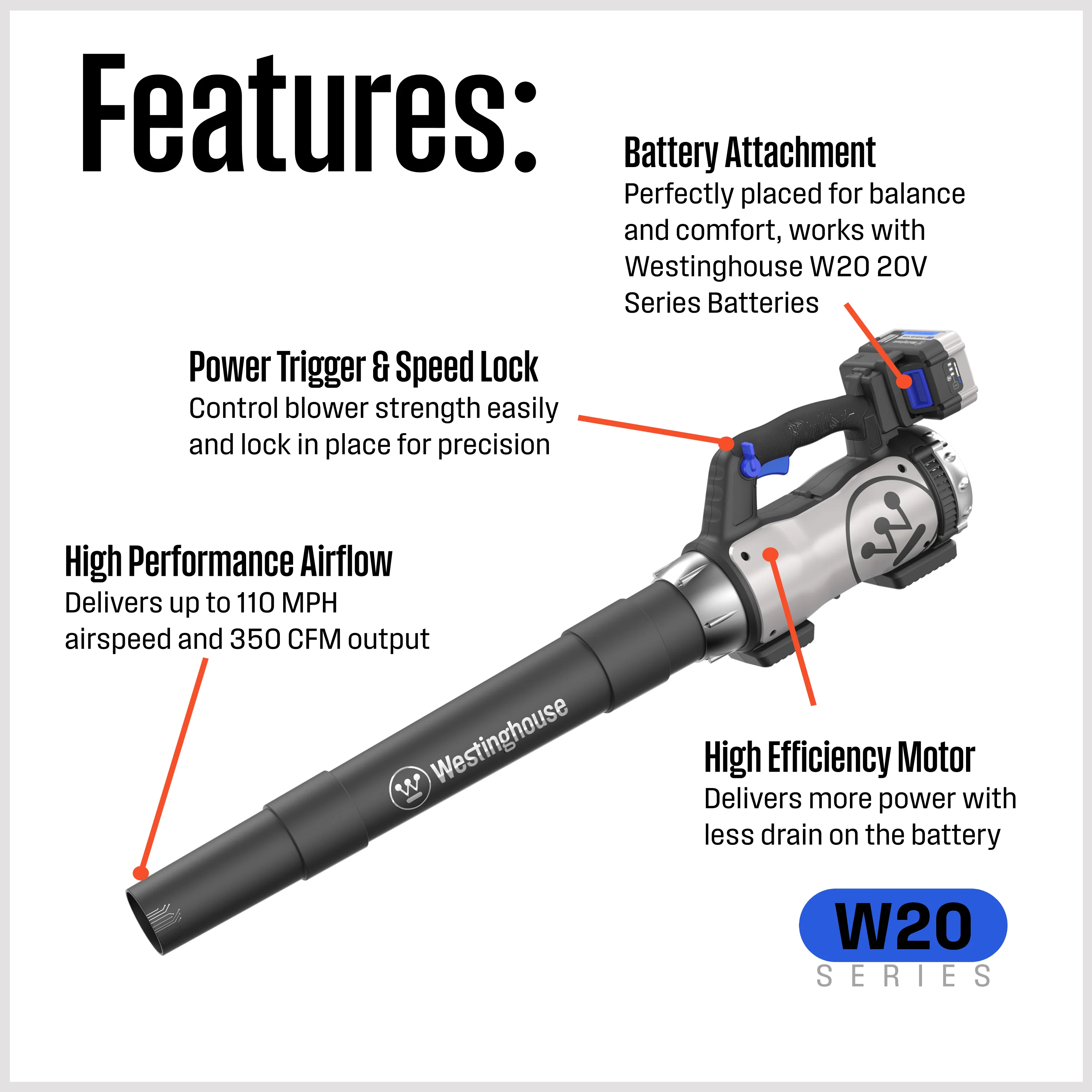 Cordless 20V Leaf Blower - Image 10