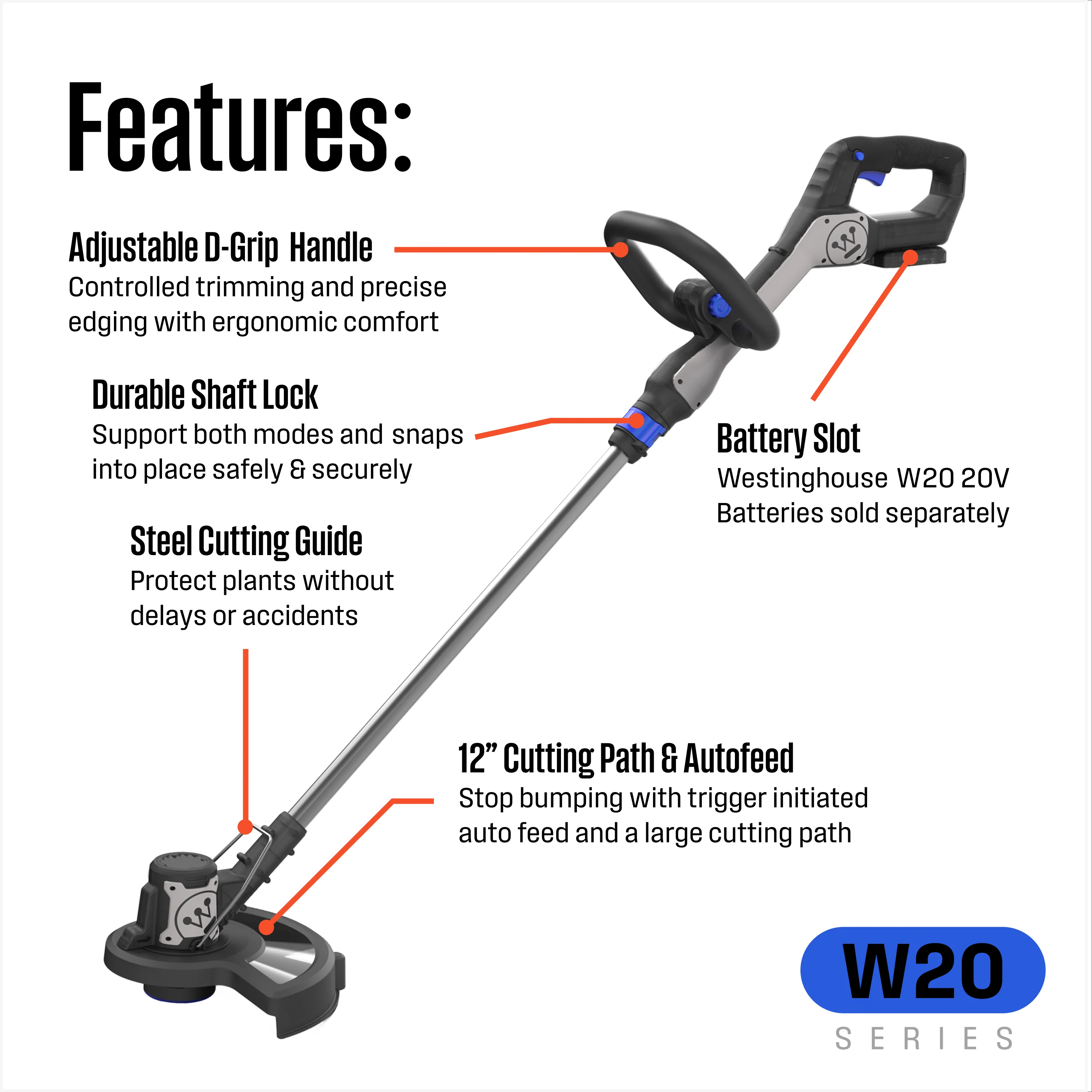 Cordless 20V String Trimmer - Tool Only - Image 10