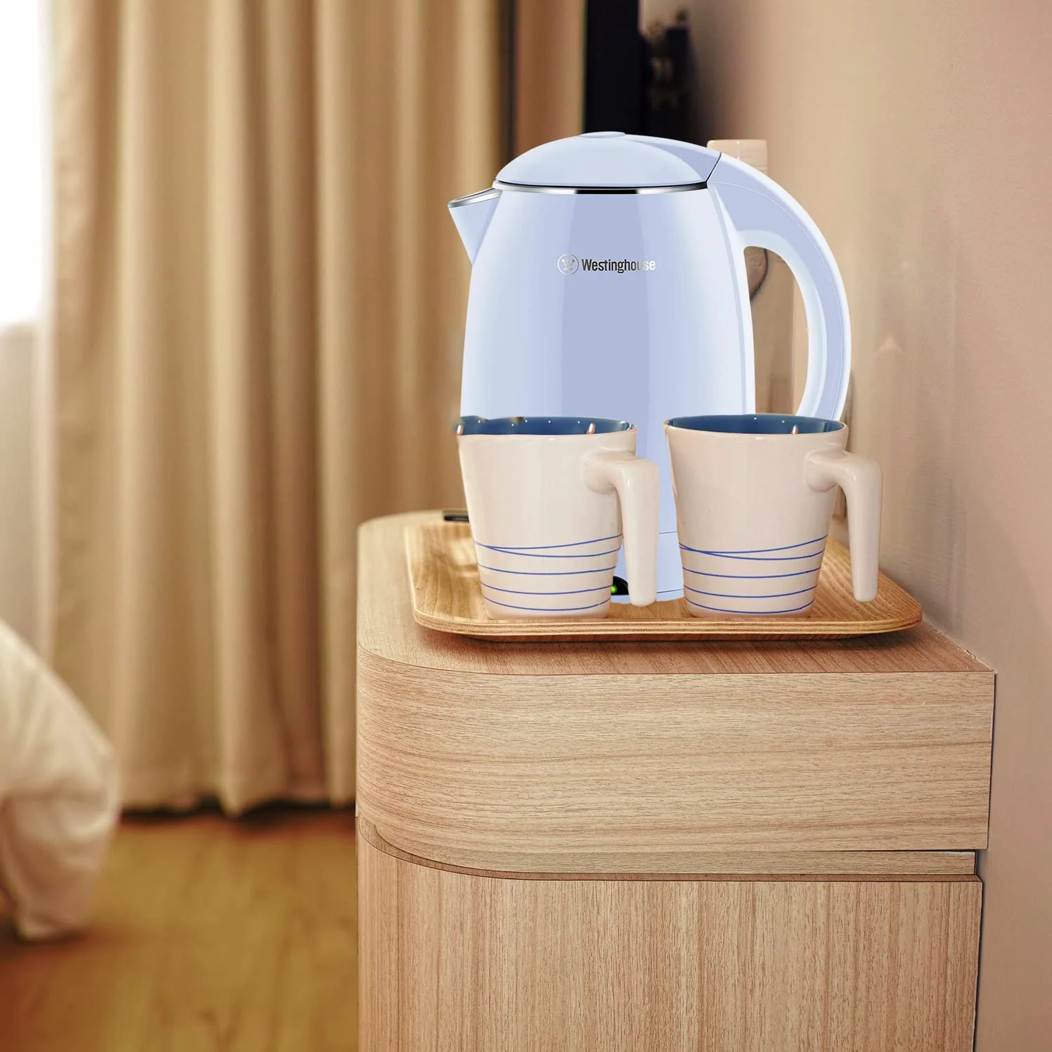 Electric Cordless Kettle - Blue - Image 7