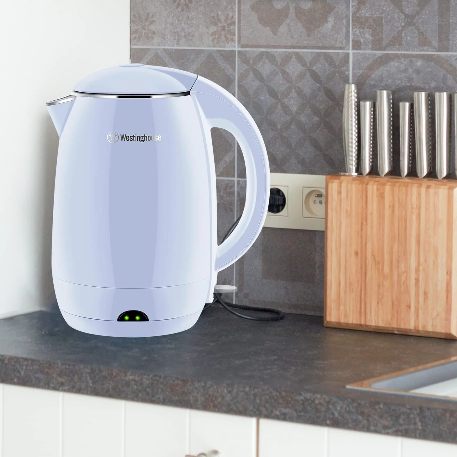 Electric Cordless Kettle - Blue - Image 8