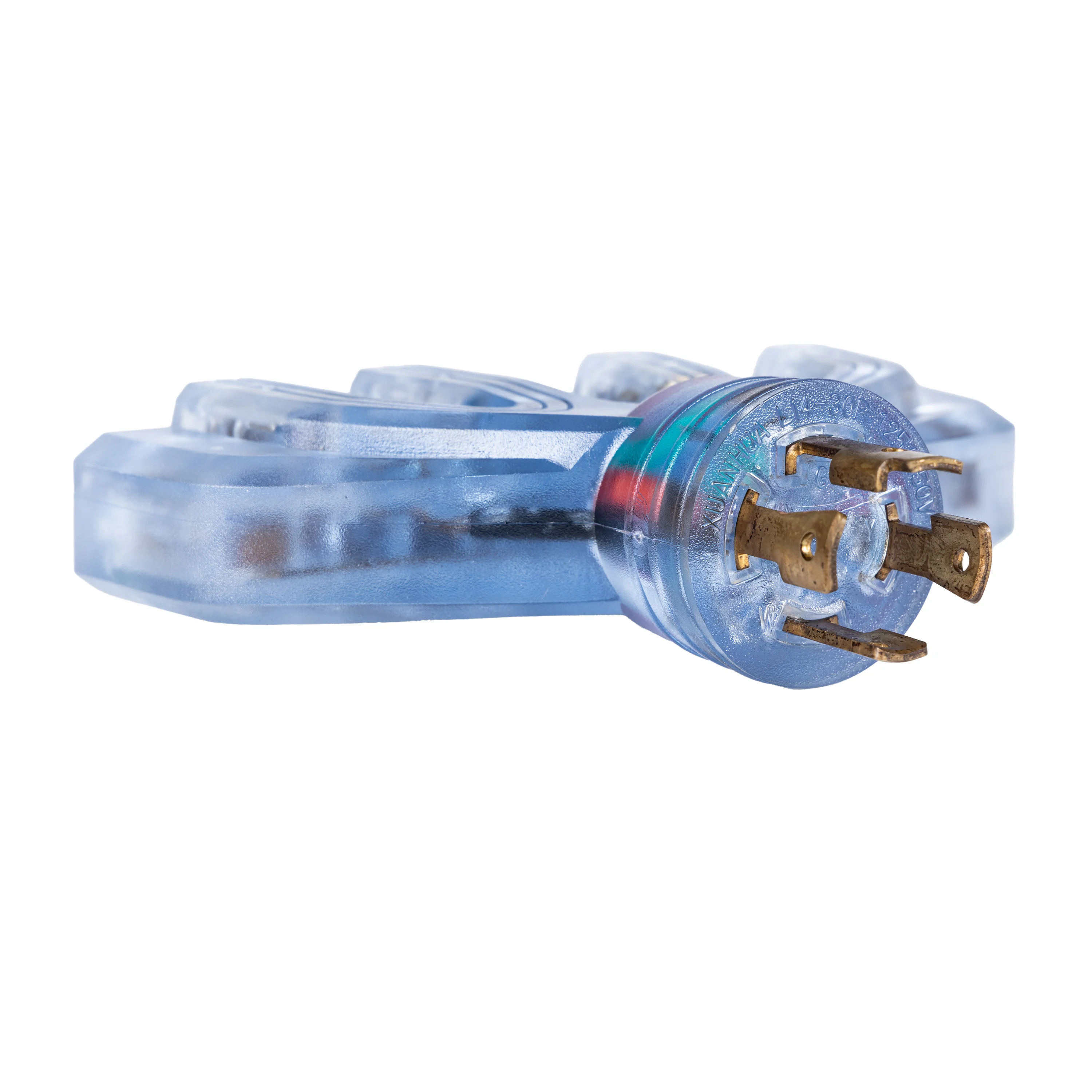 Generator Plug Adapter: 30A 120V L14-30P to (4x) 5-20R