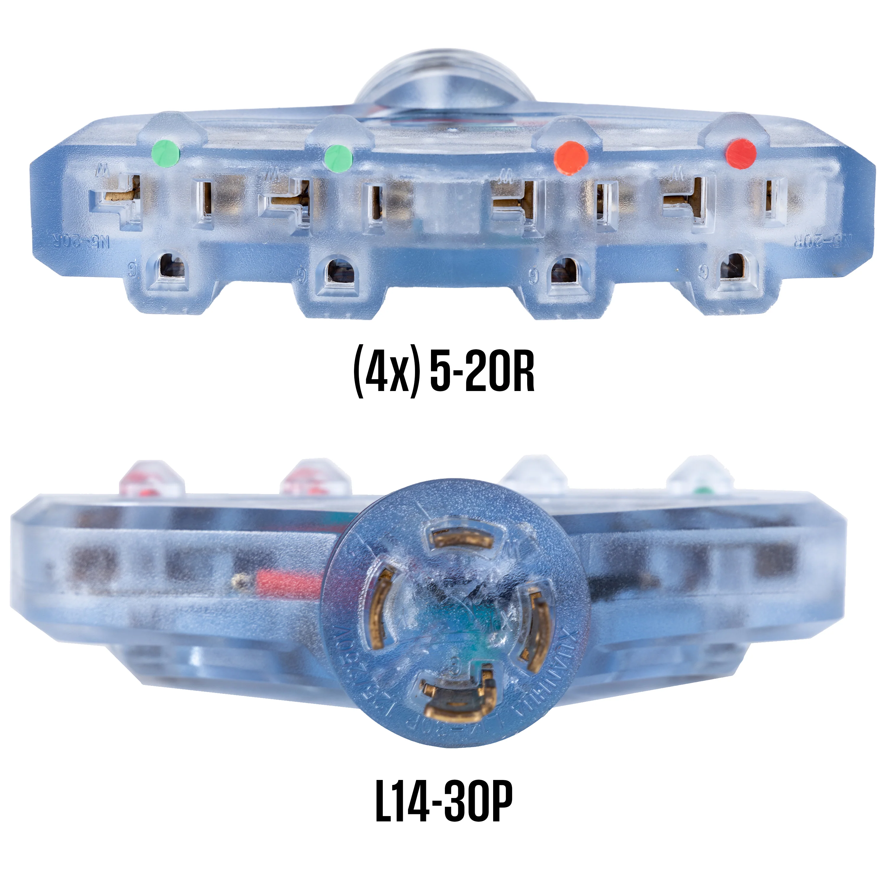 Generator Plug Adapter: 30A 120V L14-30P to (4x) 5-20R - Image 2