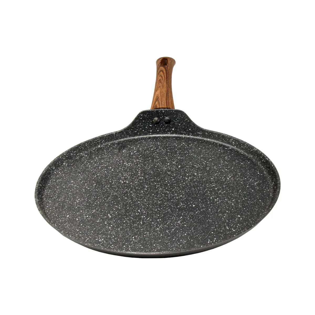 Gray and wood marble finish crepe pan (11") - Image 4