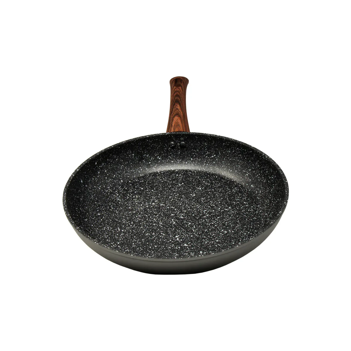 Gray and wood marble finish frying pan (12") - Image 2