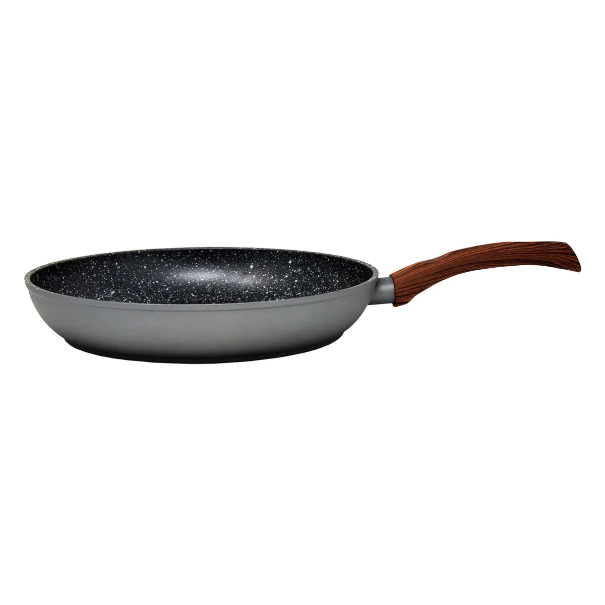 Gray and wood marble finish frying pan (12") - Image 3