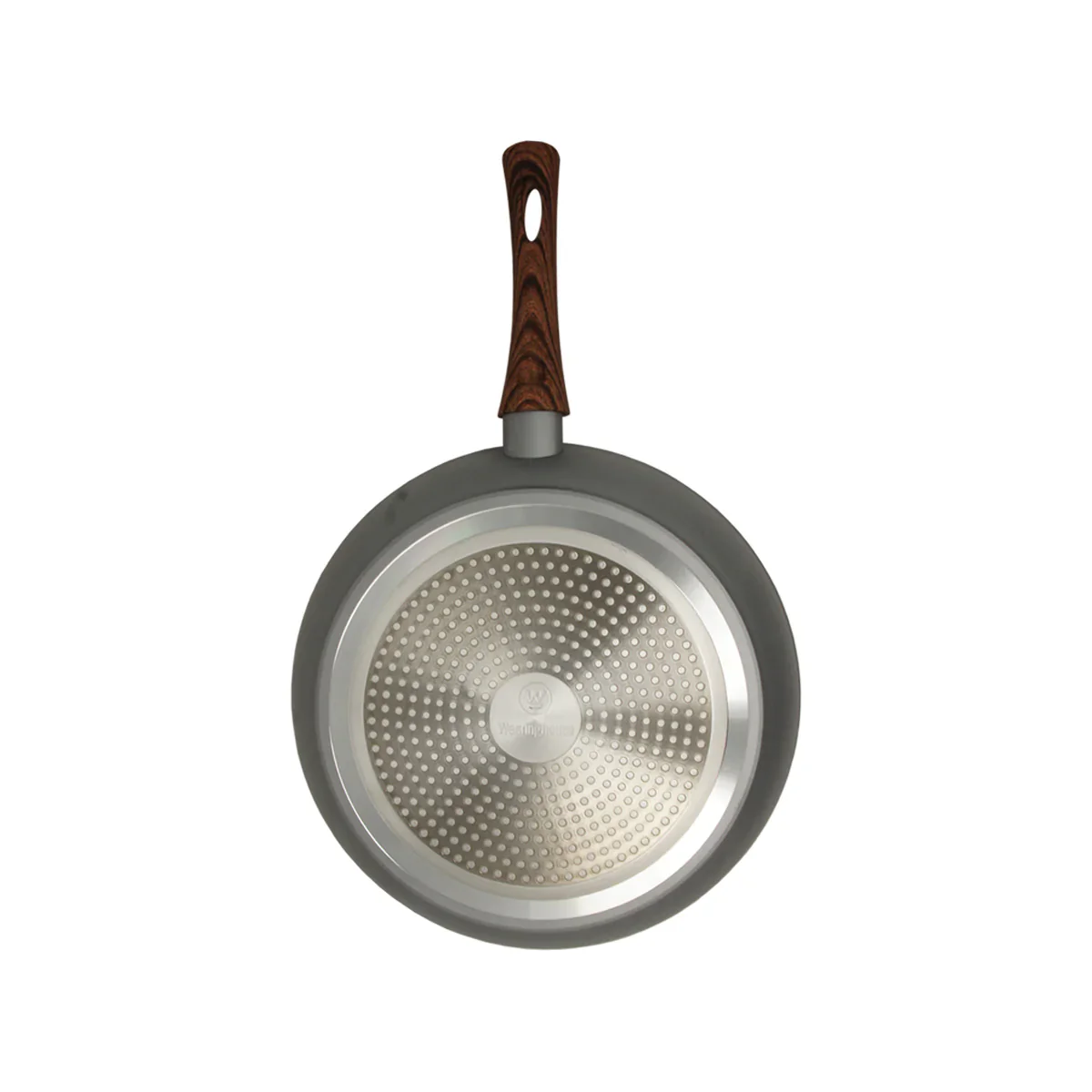 Gray and wood marble finish frying pan (12") - Image 4