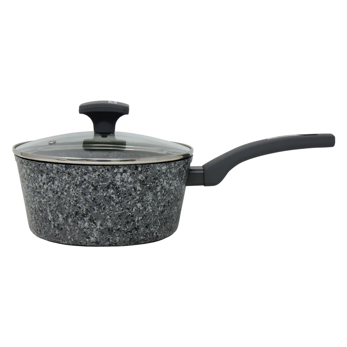 Gray granite marble finish sauce pan (8") - Image 3
