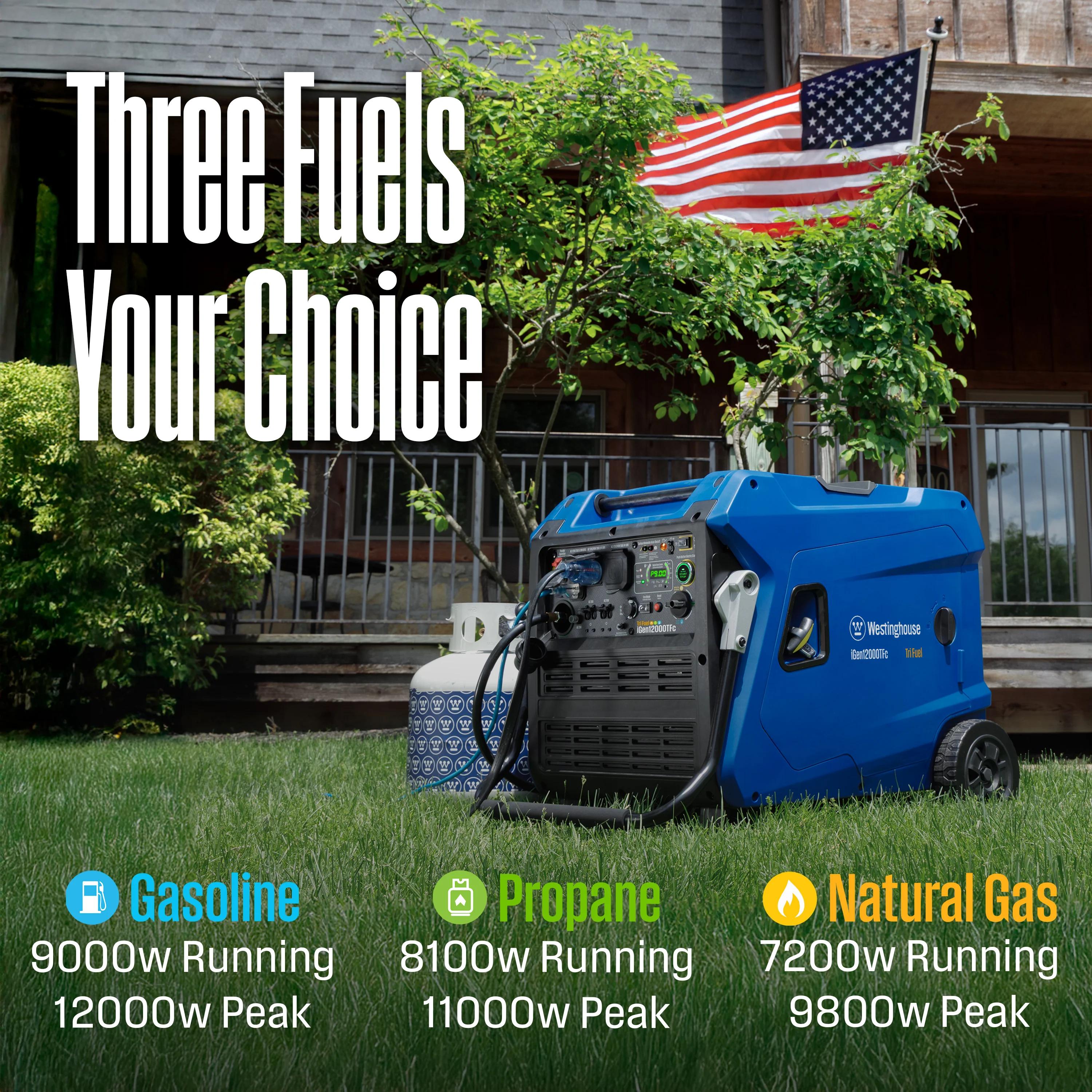iGen12000TFc Inverter Generator - Tri-Fuel with CO Sensor - Image 5