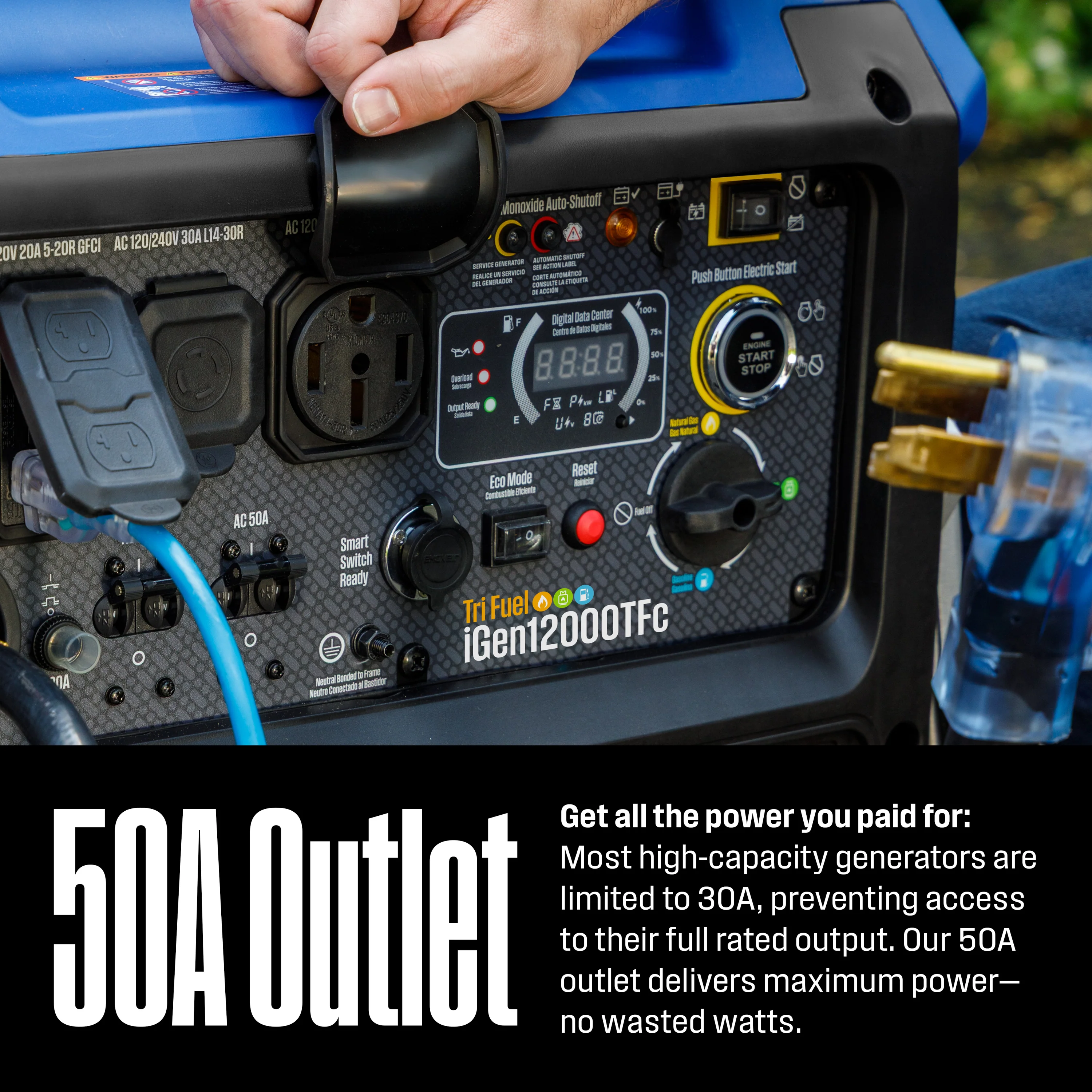 iGen12000TFc Inverter Generator - Tri-Fuel with CO Sensor - Image 7