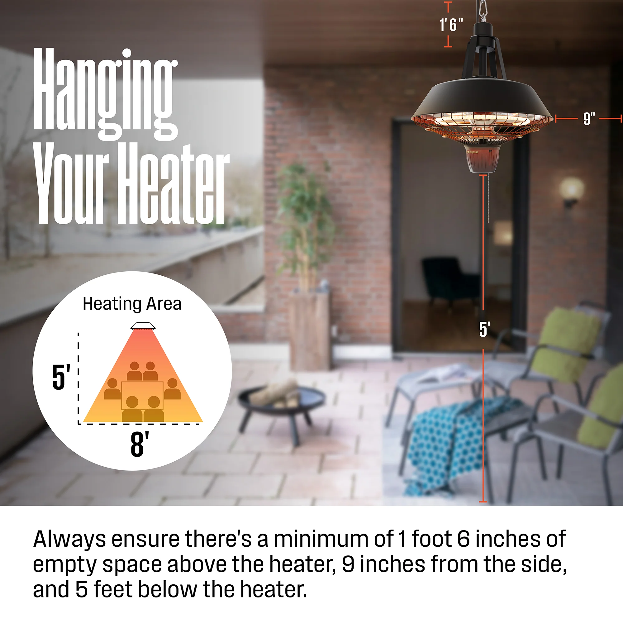 Hanging Outdoor Ceiling Patio Heater - Image 6