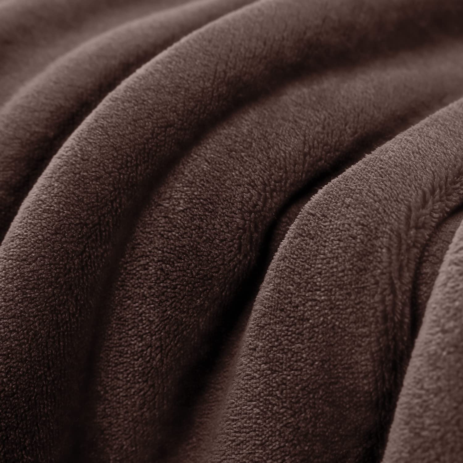 Plush Sherpa Fleece Throw Blanket Brown - Image 4