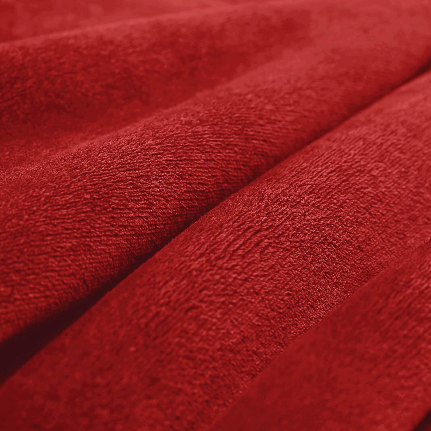 Plush Sherpa Fleece Throw Blanket Red - Image 3