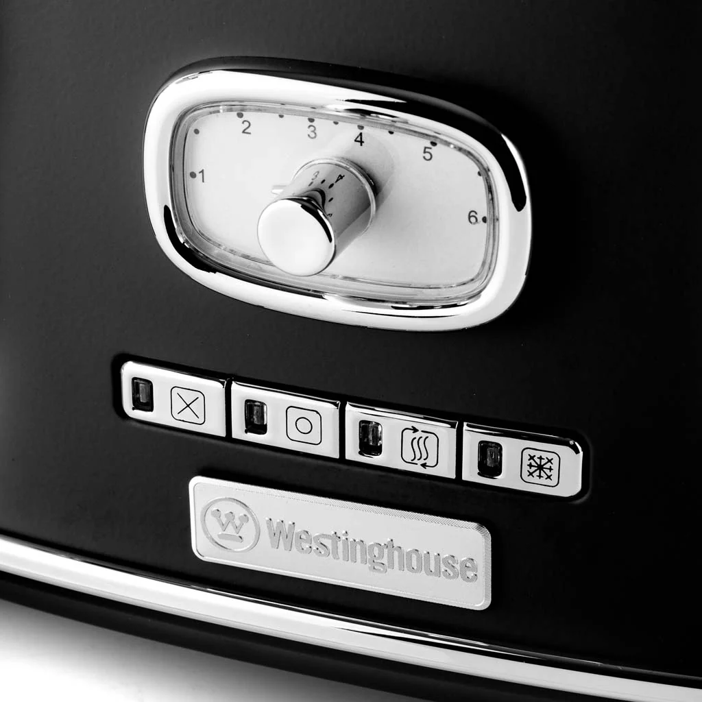 Retro Series 4 Slice Toaster - Black - Image 3
