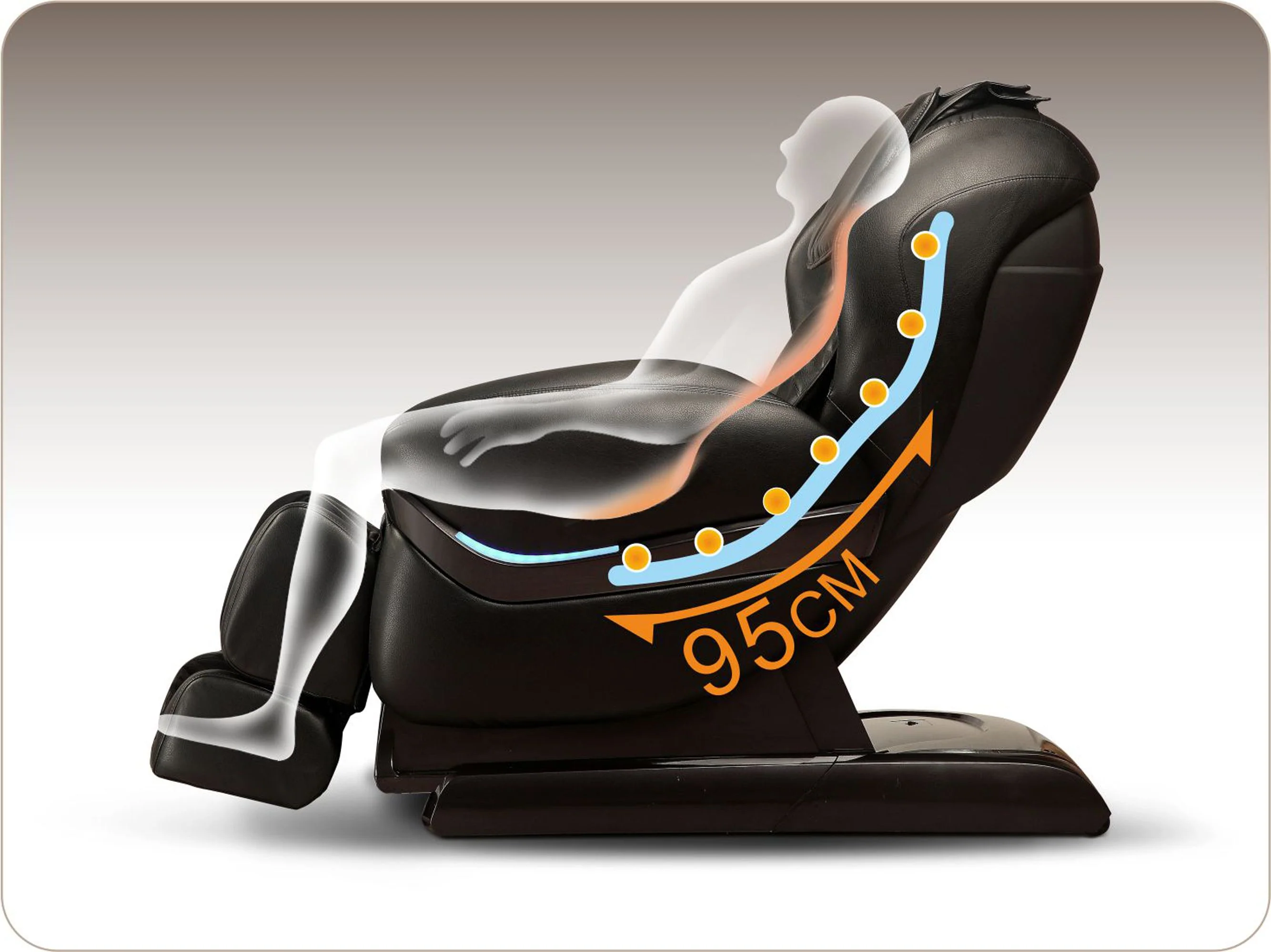 Black Massage Chair 700S - Image 8