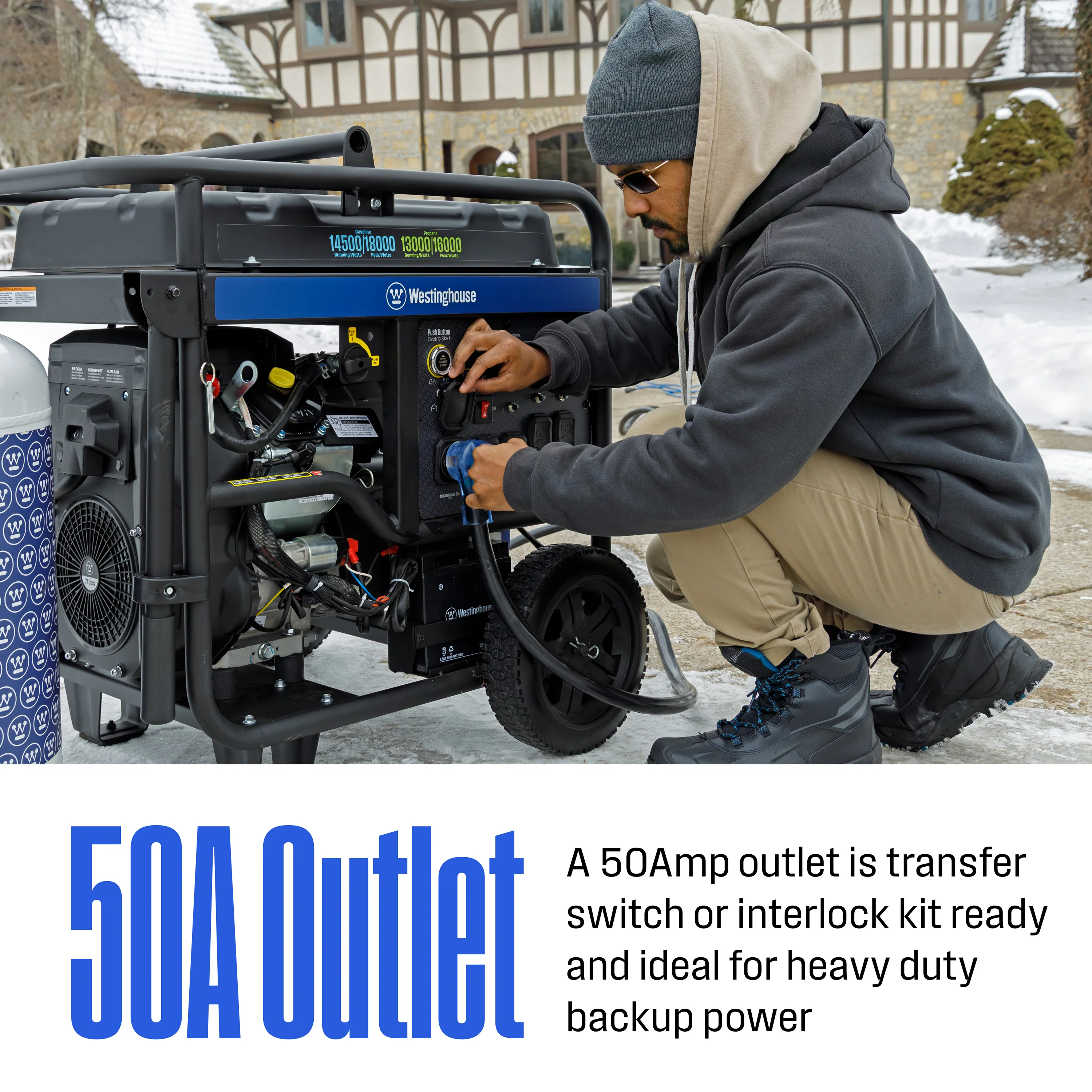 WGen14500DFc Generator - Dual Fuel with CO Sensor - Image 3
