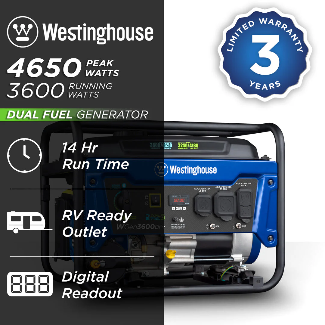 WGen3600DFv Generator - Dual Fuel - Image 2