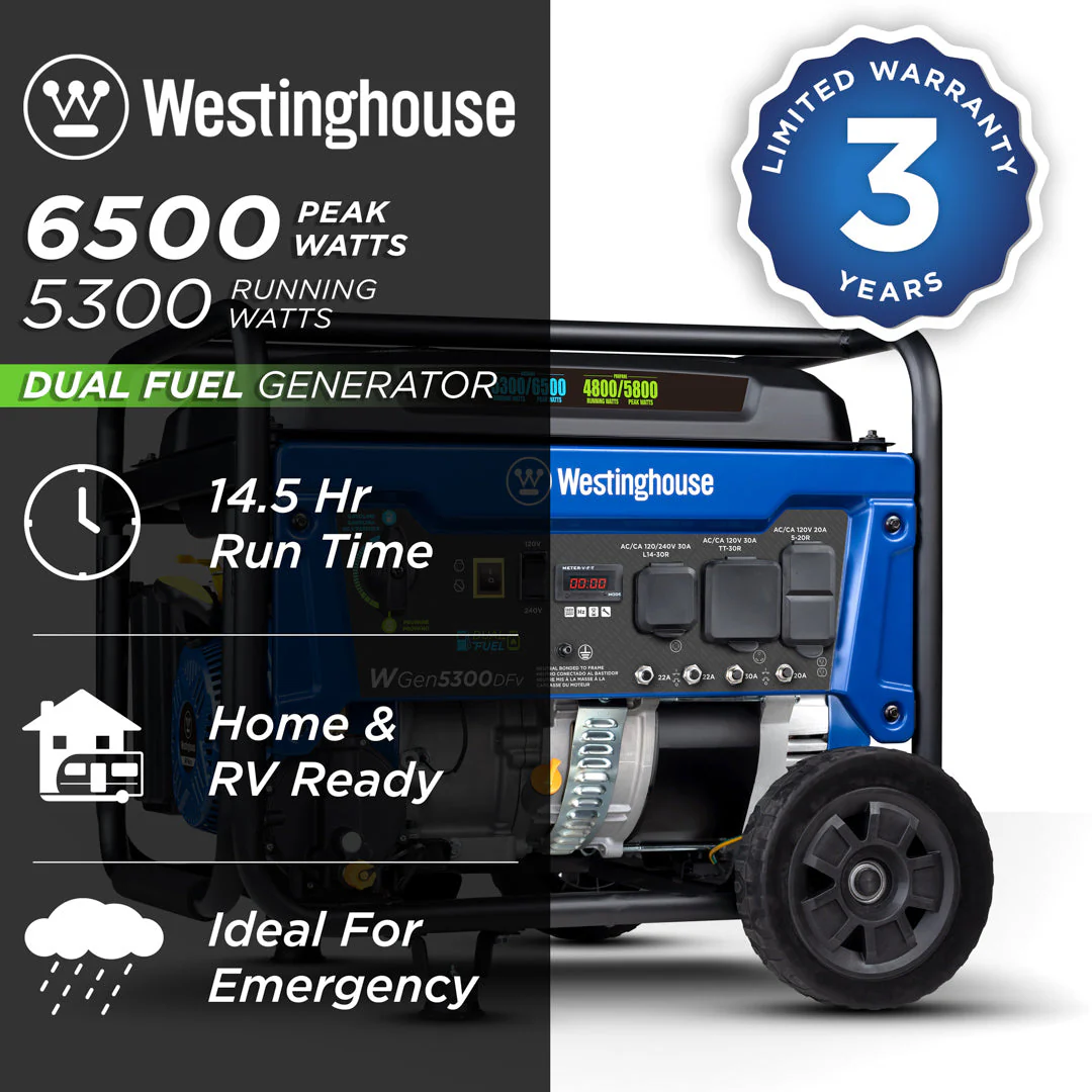 WGen5300DFv Generator - Dual Fuel - Image 2