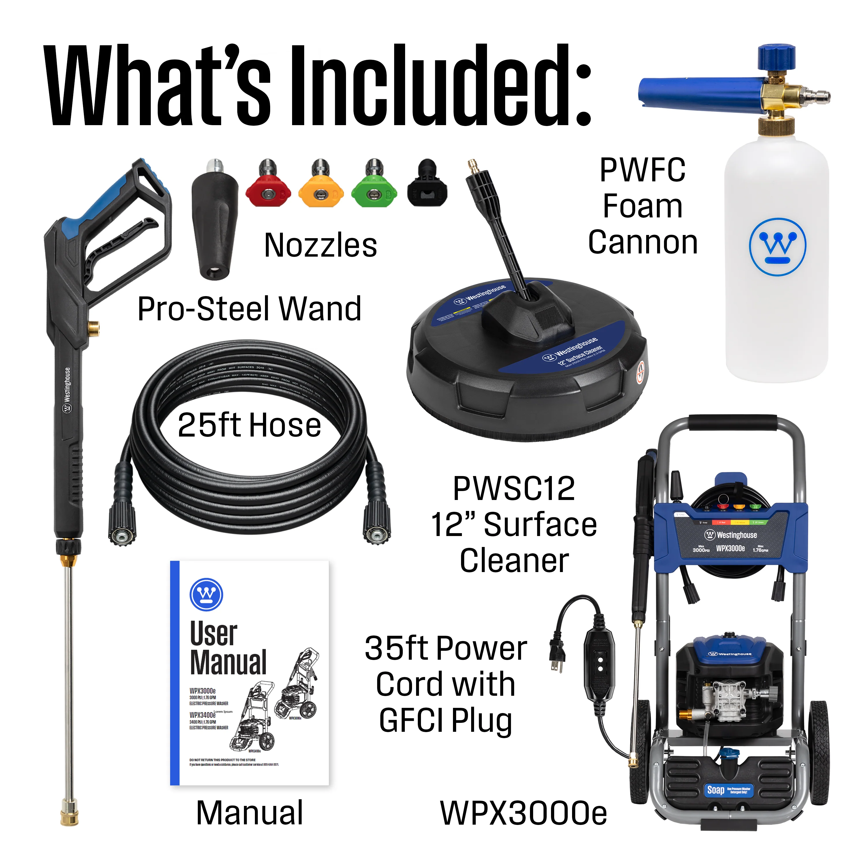 WPX3000eM Electric Pressure Washer Kit - Image 13