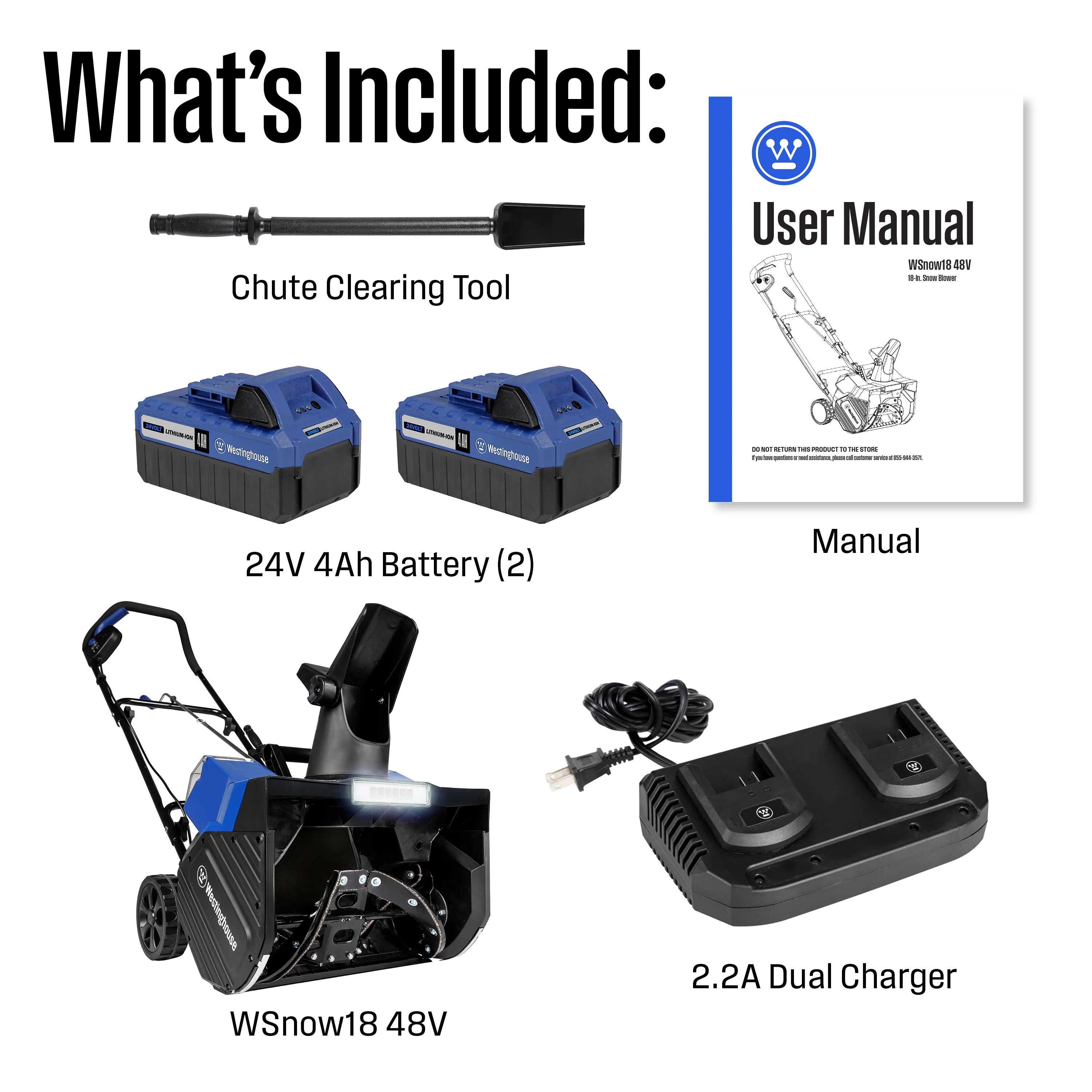 WSnow18 48V 18" Cordless Snow Blower - Image 12