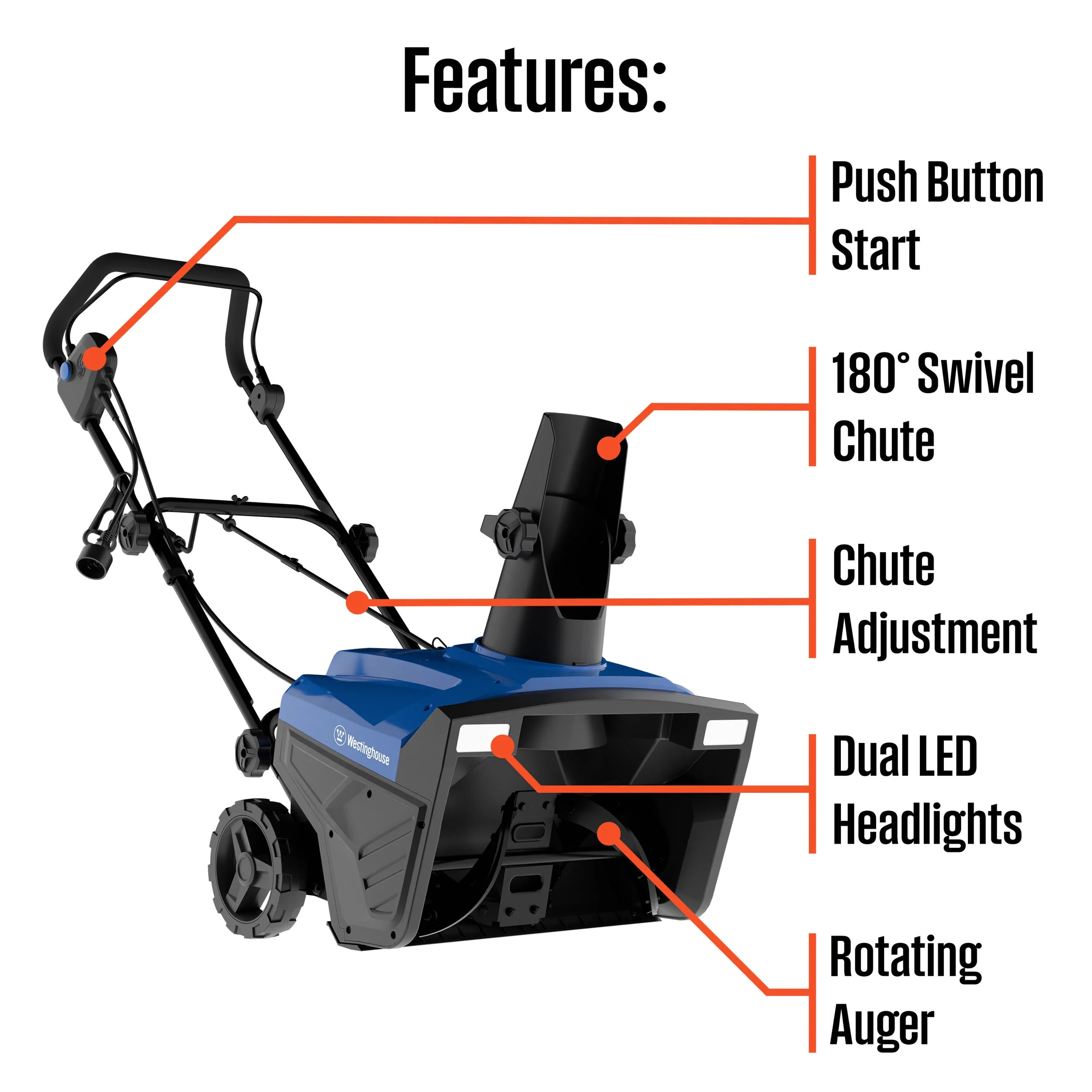 WSnow20 20" Corded Snow Blower - Image 8