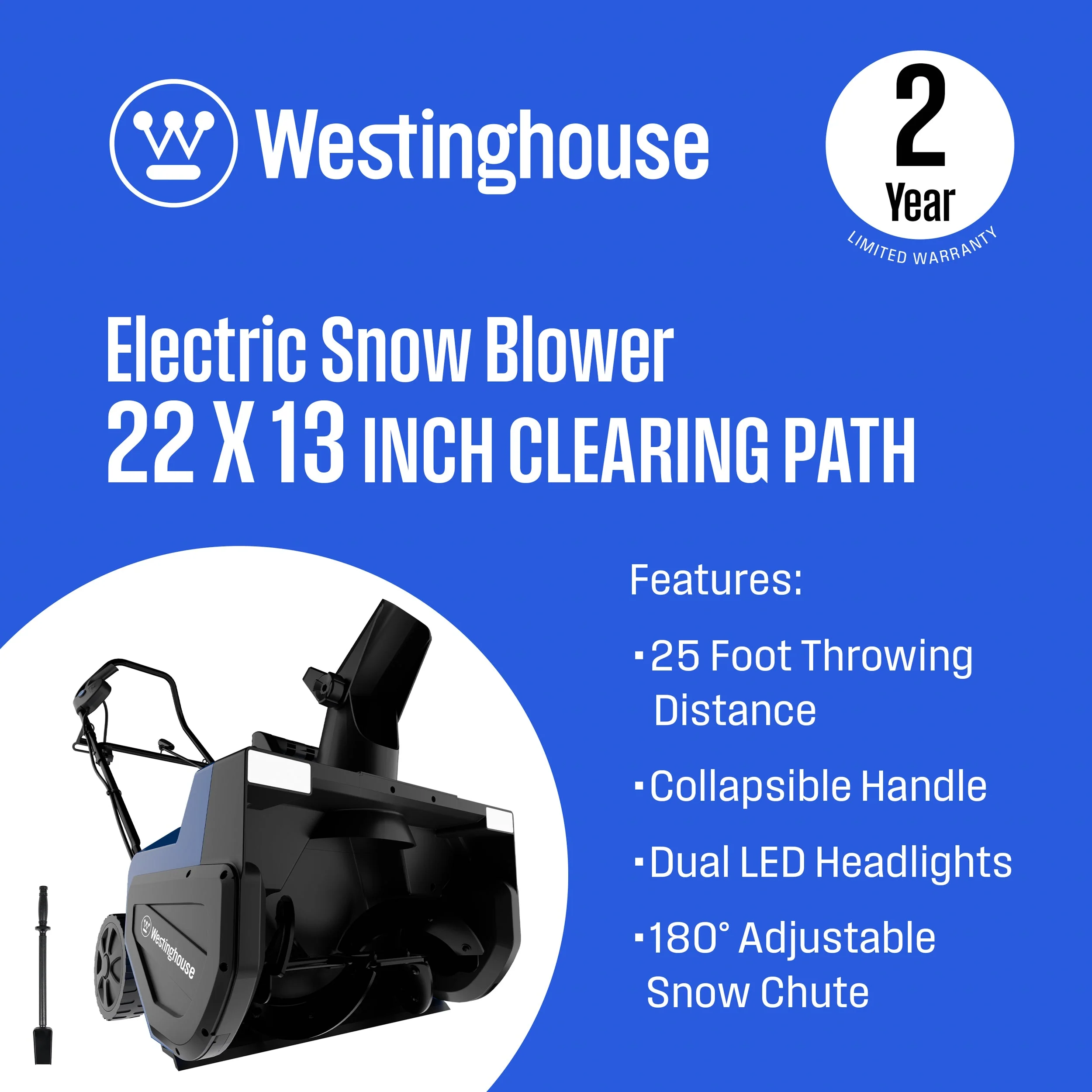 WSnow22 22" Corded Snow Blower - Image 3