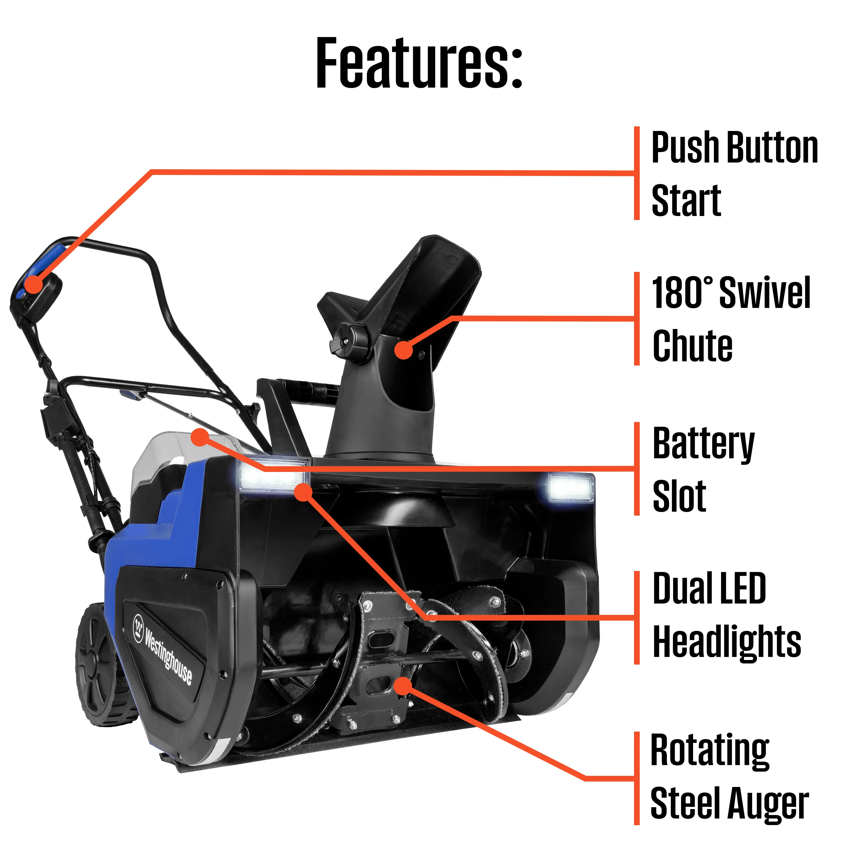 WSnow22 48V 22" Cordless Snow Blower - Image 12