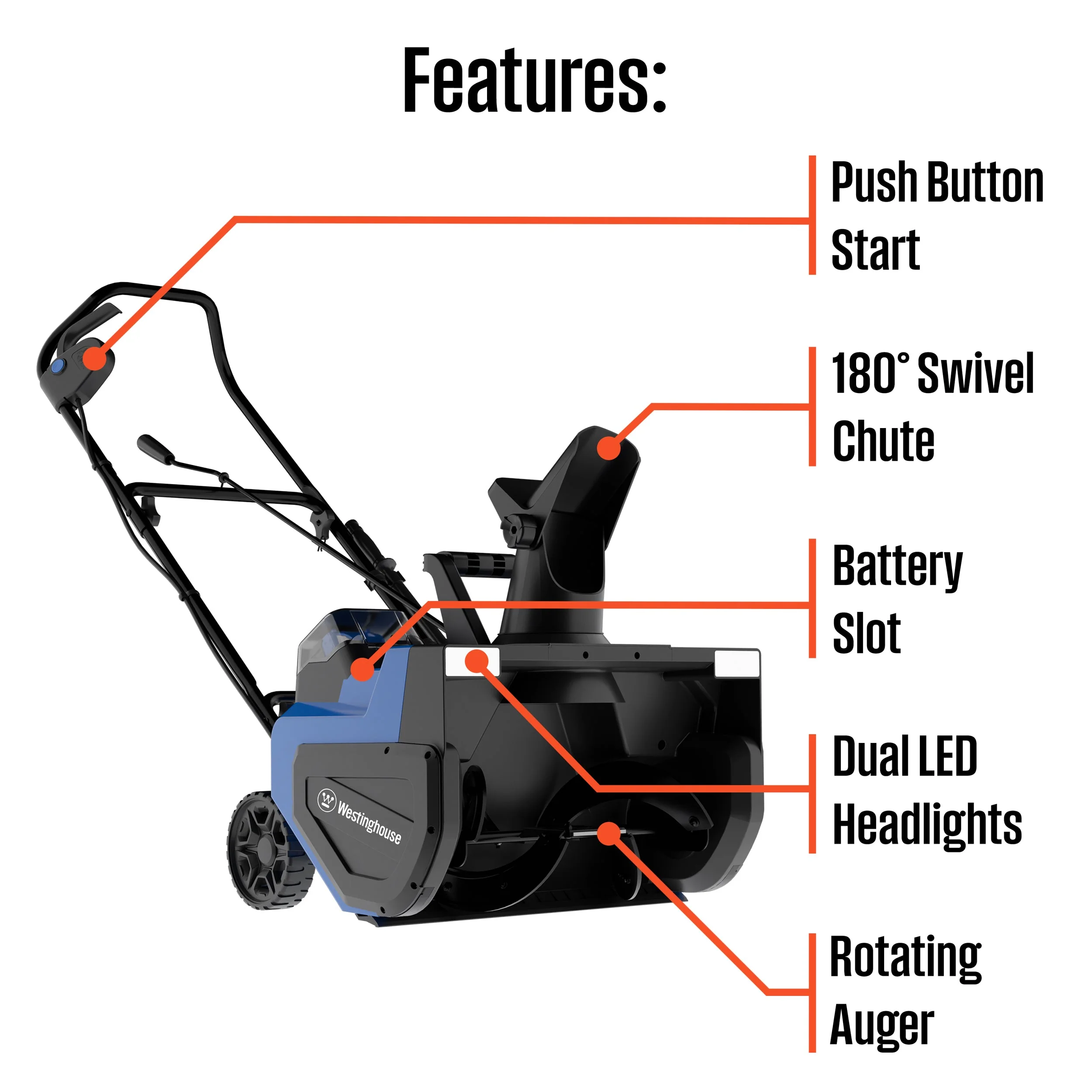 WSnow22T (Tool Only) 48V Cordless Snow Blower - Image 11